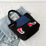 Casual Handbag Character Printing Female Canvas Tote Bag