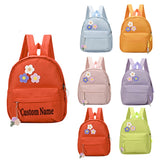 Little Flower Name Kids Backpack Nylon Kindergarten Schoolbag