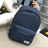 Girls Canvas Backpack College Student Travel Bag