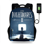 Little Nightmares USB Charging Backpack Bag Unisex School Travel Bags