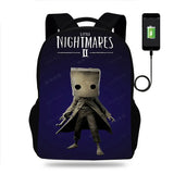 Little Nightmares USB Charging Backpack Bag Unisex School Travel Bags