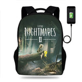 Little Nightmares USB Charging Backpack Bag Unisex School Travel Bags