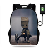 Little Nightmares USB Charging Backpack Bag Unisex School Travel Bags