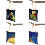Little Prince Women Shopping Bag Double Print Classic Cartoon Anime Canvas