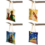 Little Prince Women Shopping Bag Double Print Classic Cartoon Anime Canvas