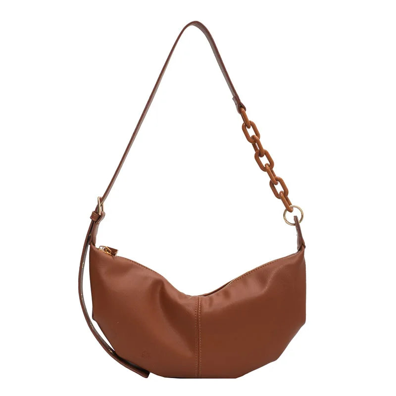 Vintage High Capacity Casual PU Shoulder Bag Soft Leather Streetwear Bag