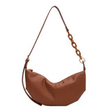Vintage High Capacity Casual PU Shoulder Bag Soft Leather Streetwear Bag