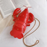 3D Lobster Shoulder Bag Mini Crossbody Women Handbag C