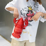 3D Lobster Shoulder Bag Mini Crossbody Women Handbag C