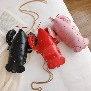 3D Lobster Shoulder Bag Mini Crossbody Women Handbag C