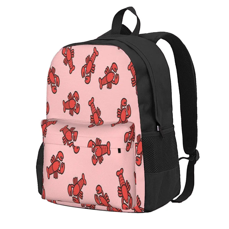 Lobsters Pattern On Light Pink Backpacks Men's Backpacks Bags