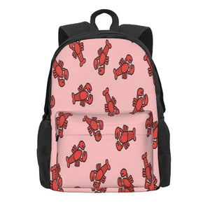 Lobsters Pattern On Light Pink Backpacks Men's Backpacks Bags