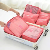 6Pcs Waterproof Travel Bags Clothes Organizer Pouch Packing