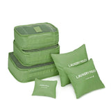 6Pcs Waterproof Travel Bags Clothes Organizer Pouch Packing