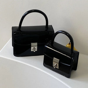 Lock Square Bag Small Big Women Leather Chain Crossbody Shoulder Bag Handbag