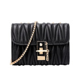 Embroidered Diamond Chain Cross-body Bag