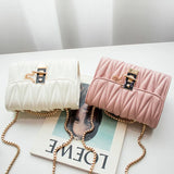 Embroidered Diamond Chain Cross-body Bag