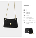 Small Square Chain Bag PU Leather Shoulder Messenger Bag