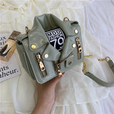 Locomotive Women's Bag Chain Messenger Single Shoulder Jacket