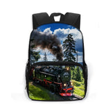 Locomotive Train Children Backpack for Teenagers Schoolbags Kid Kindergarten