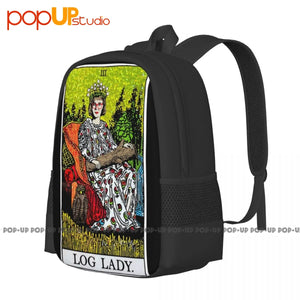 Log Lady Twin Peaks Backpack Large Capacity Schoolbag