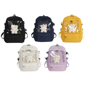 Lolita Bag Backpack Transparent Multi-Pocket Schoolbag