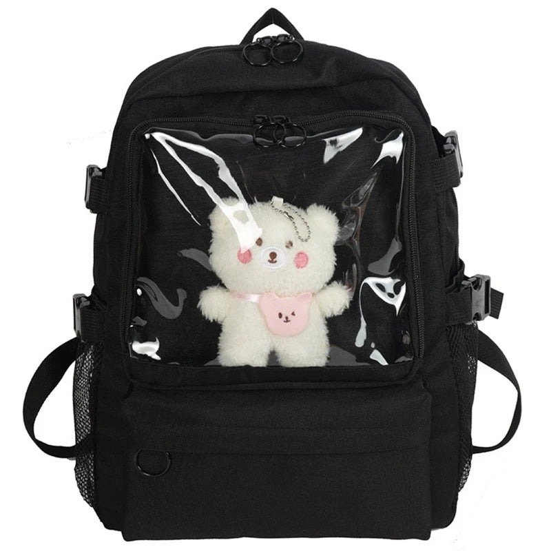 Lolita Bag Backpack Transparent Multi-Pocket Schoolbag