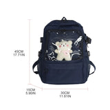 Lolita Bag Backpack Transparent Multi-Pocket Schoolbag