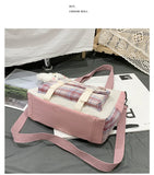 Lolita Check Women Messenger Bag Shoulder Cross Body Tote