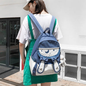 Lolita Rabbit Backpack Bow Ears Sweet School Bag