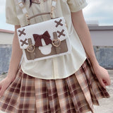 Lolita Shoulder Bag Women Backpack Bowknot Messenger Crossbody Handbag