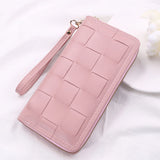Long Clutch Wallet Zipper Purse with Wrist Strap