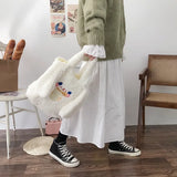 Soft Plush Women Shoulder Bag Furry Casual Tote Messenger Bags