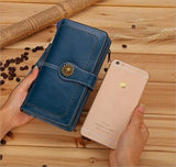 Women's Long Leather Clutch Purse Cellphone Bag