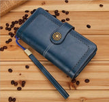Women's Long Leather Clutch Purse Cellphone Bag