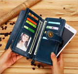 Women's Long Leather Clutch Purse Cellphone Bag