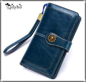 Women's Long Leather Clutch Purse Cellphone Bag