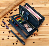 Women's Long Leather Clutch Purse Cellphone Bag