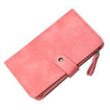 Long PU Leather Wallet Portable Lightweight Handy Use Multifunctional Com