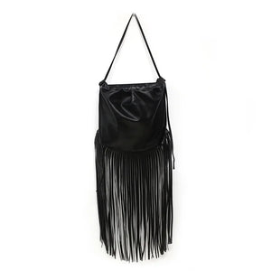 Long Tassel Shoulder Bag Women PU Leather Handbag Female Crossbody Bag