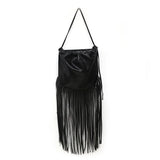 Long Tassel Shoulder Bag Women PU Leather Handbag Female Crossbody Bag