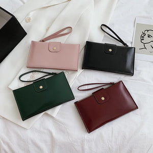 Long Wallet Retro PU Soft Leather Clutch Mobile Phone Bag
