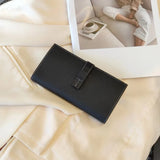 Ladies Cow Leather Long Wallet Clutch Purse Phone Pocket