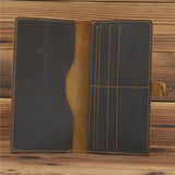 Vintage Leather Men Wallet Long Male Purse