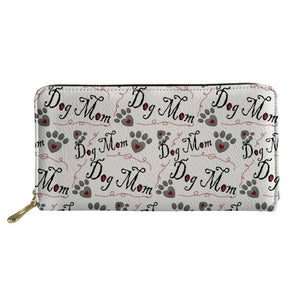 Dog Bone Paw Print Long Wallet Women Ladies Purse Card Holder