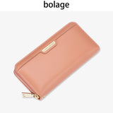 Long ladies wallet Large capacity Multi-card zipper clutch purse