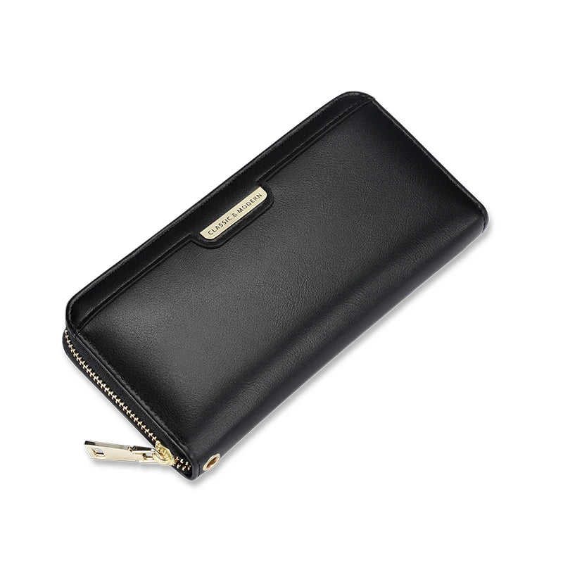 Long ladies wallet Large capacity Multi-card zipper clutch purse
