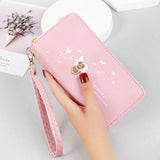 Love Printed Wrist Band Handbag High-capacity Wallet for Women