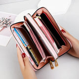 Love Printed Wrist Band Handbag High-capacity Wallet for Women