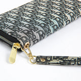 Matte Printed Letter Zipper Handbag Long Wallet Student Mobile Phone Bag